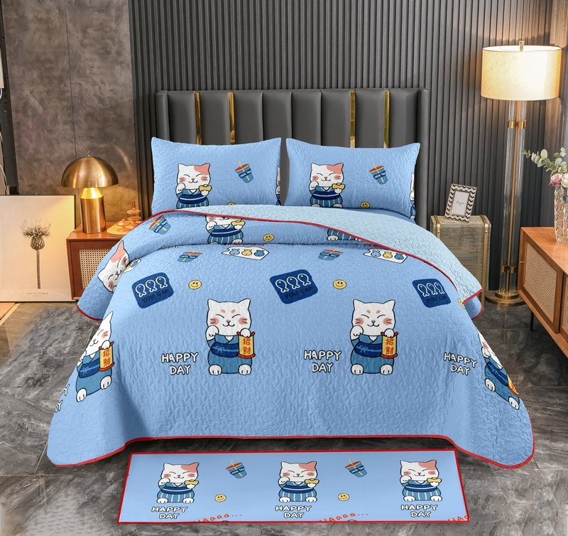 胖被绗缝被云针云朵绗缝多针绗缝被夏被模板样机素材psd mockup