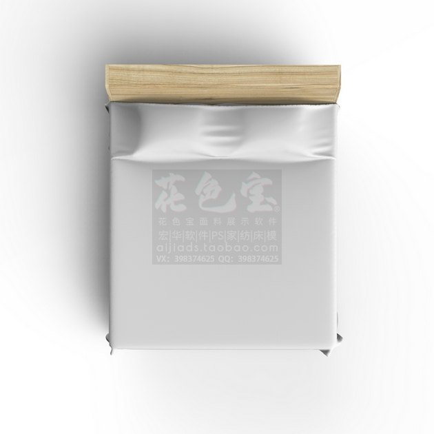 花色宝 单独床单样机展示 设计花型效果图展示PSD智能宏华模版