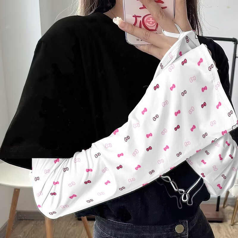 花色宝智能服装样机 冰袖样机模板女式防晒手套 开车防晒冰袖2904